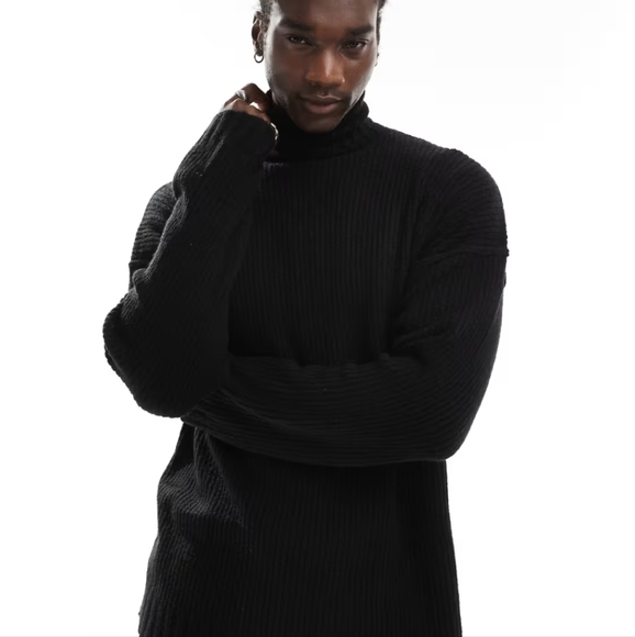 ASOS Other - COLLUSION oversized heavy weight turtle neck sweater in black